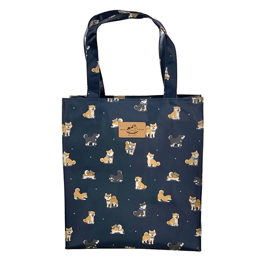 shiba inu tote cherry blossoms — plentyworldgoods