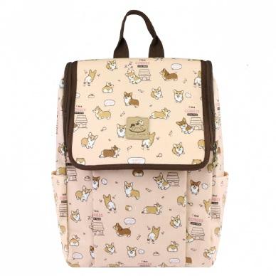Peach Corgi Puppy Flip Backpack Backpack Tworgis 