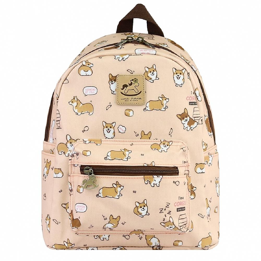 Peach Corgi Puppy Small Backpack Tworgis 