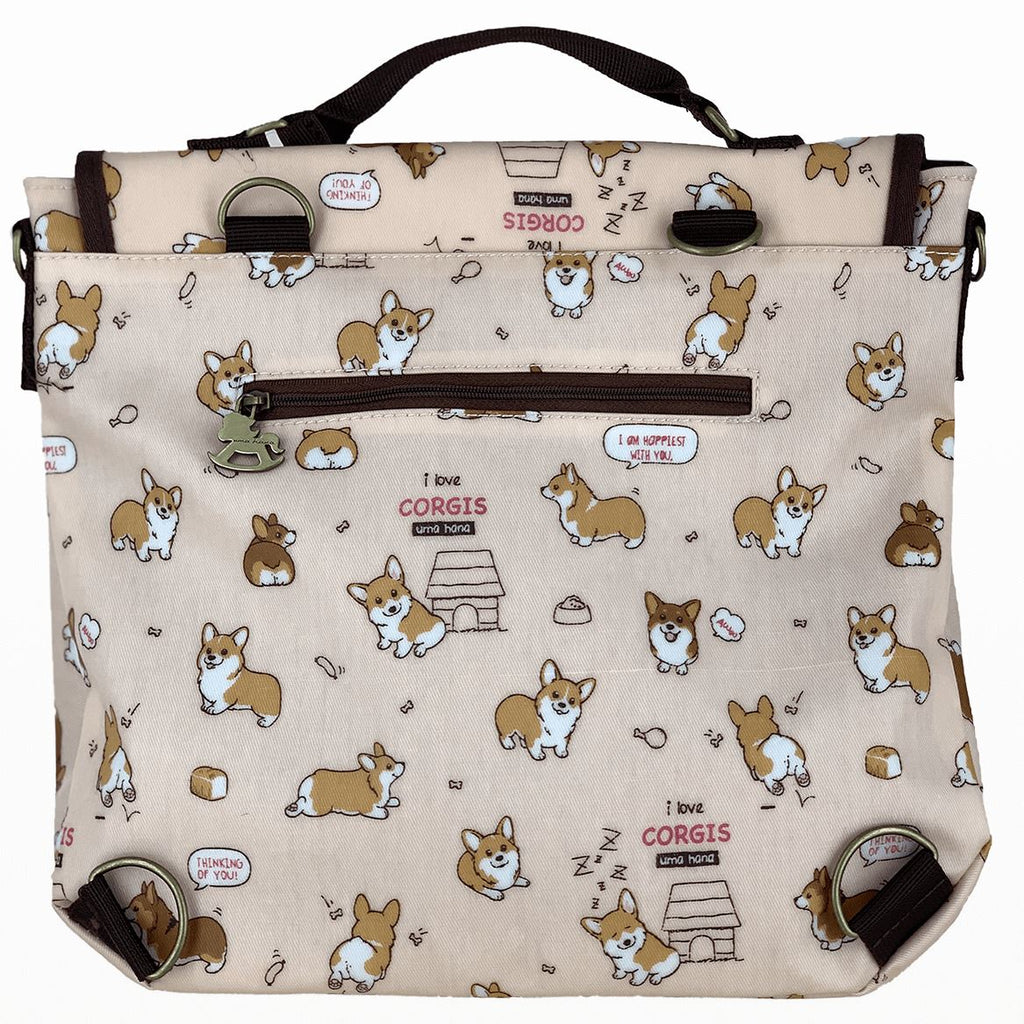 Peach Corgi Puppy Triple Usage Bag Triple Usage Bag Tworgis 