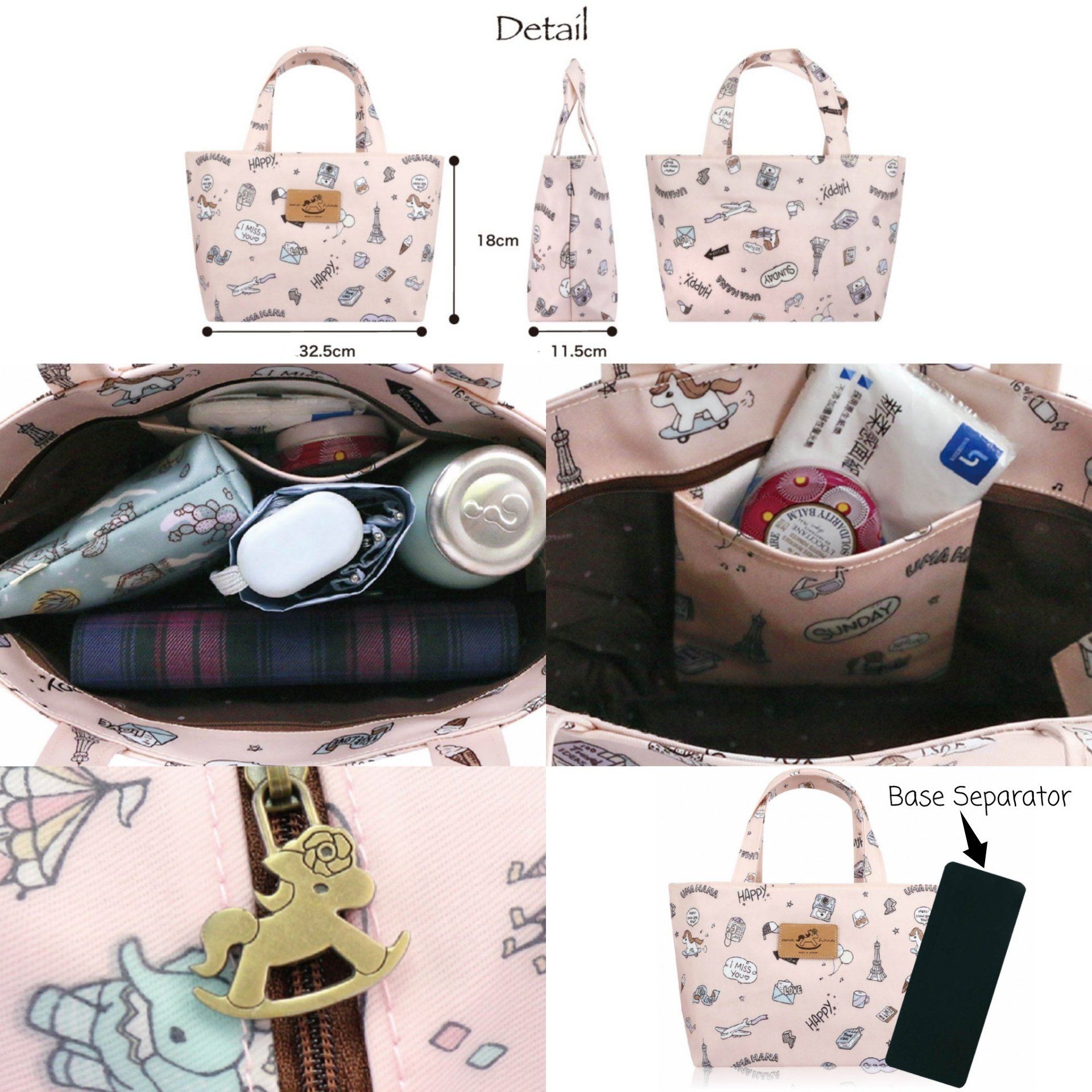 Peach Corgis & Coffee Small Handbag Handbag Tworgis 