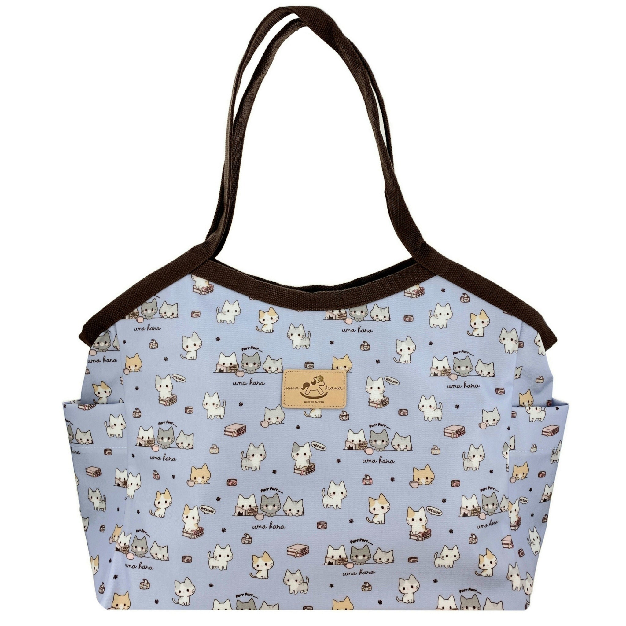 Periwinkle Meow Cat New Large Tote