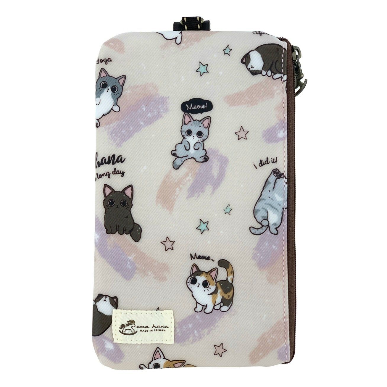 Pink Cat Yoga Phone Pouch Phone Pouch Tworgis 
