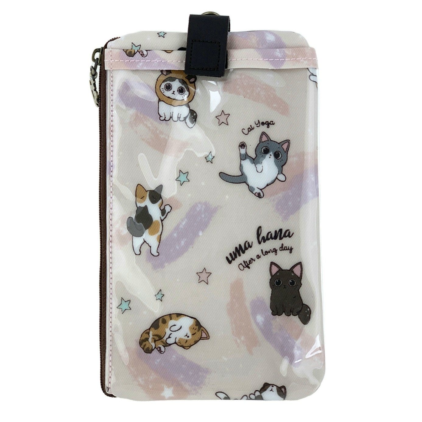 Pink Cat Yoga Phone Pouch Phone Pouch Tworgis 