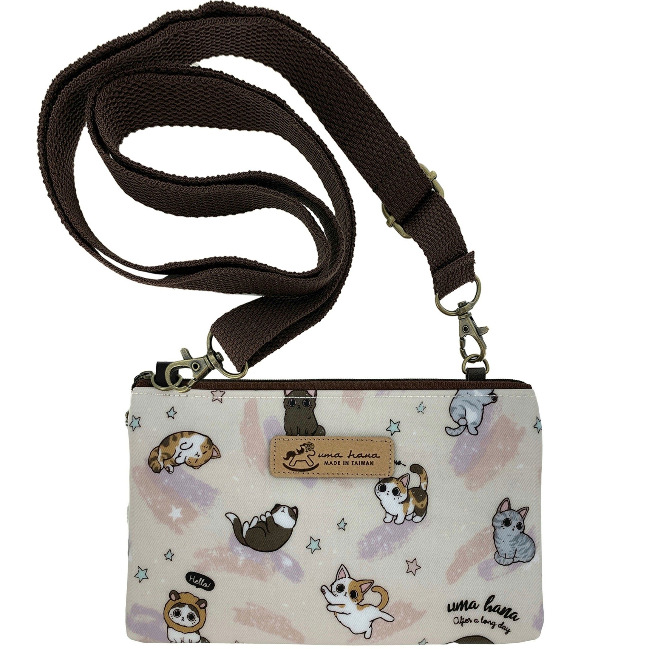 Pink Cat Yoga Zipper Crossbody – Tworgis