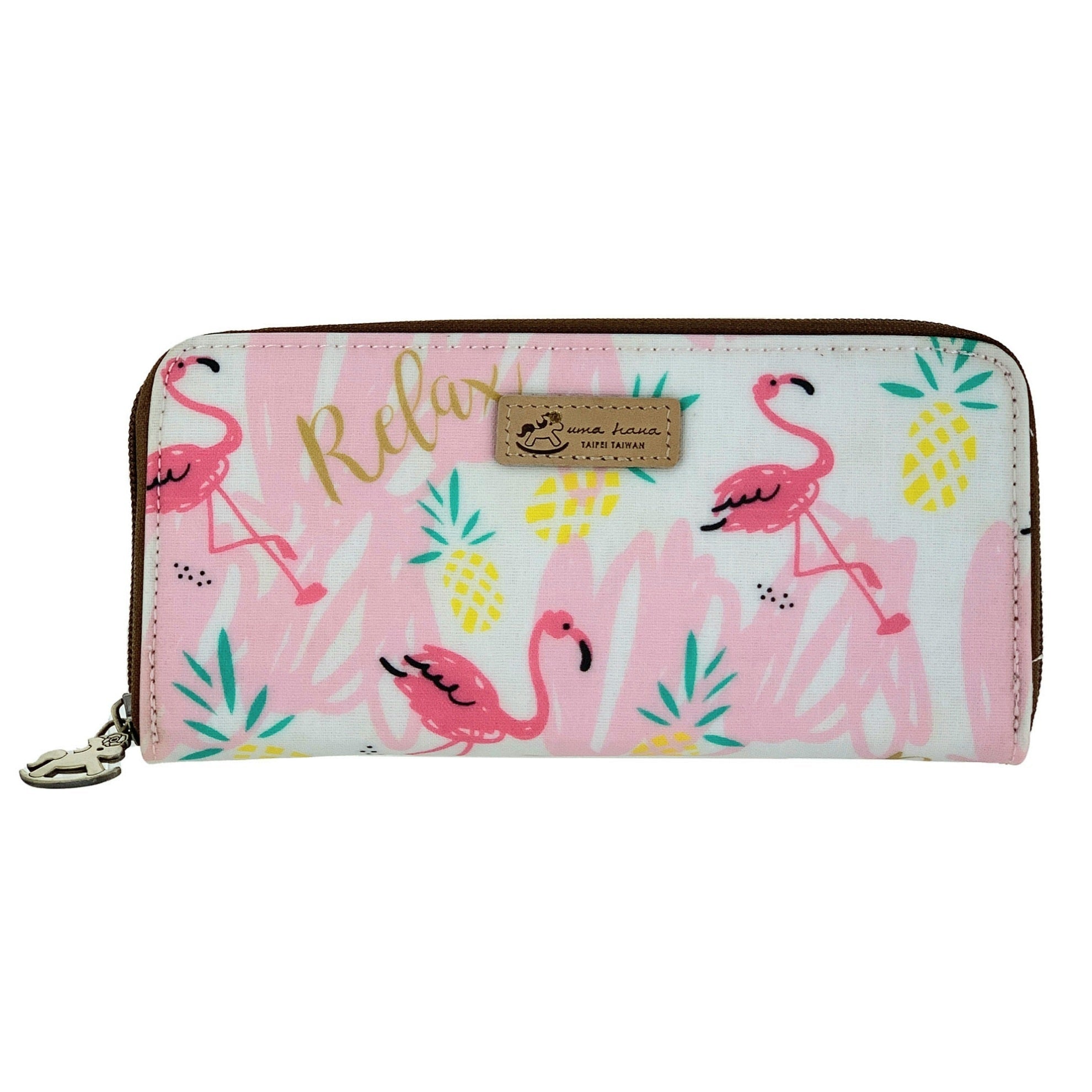 Pink Flamingo Paradise Long Wallet Wallet Tworgis 