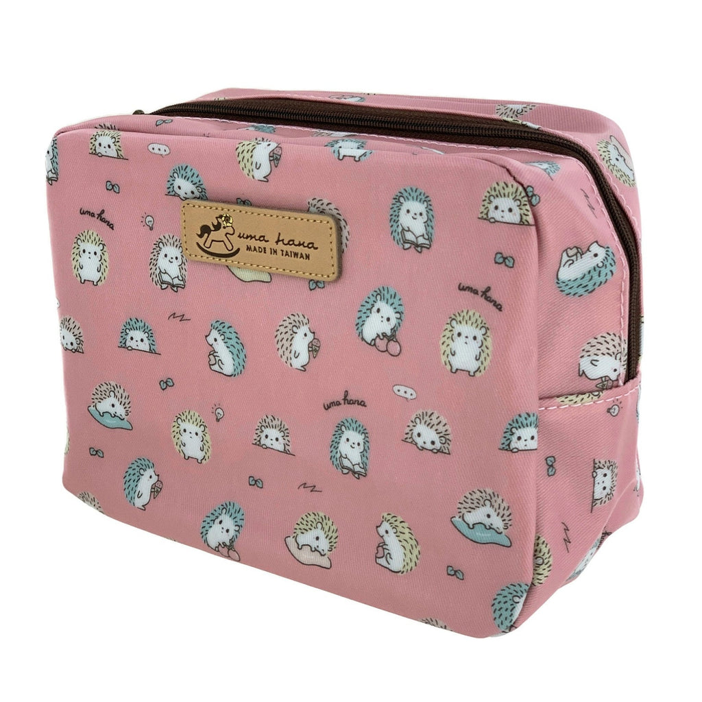 Pink Hedgehog Cube Cosmetic Bag Cosmetic Bag Tworgis 