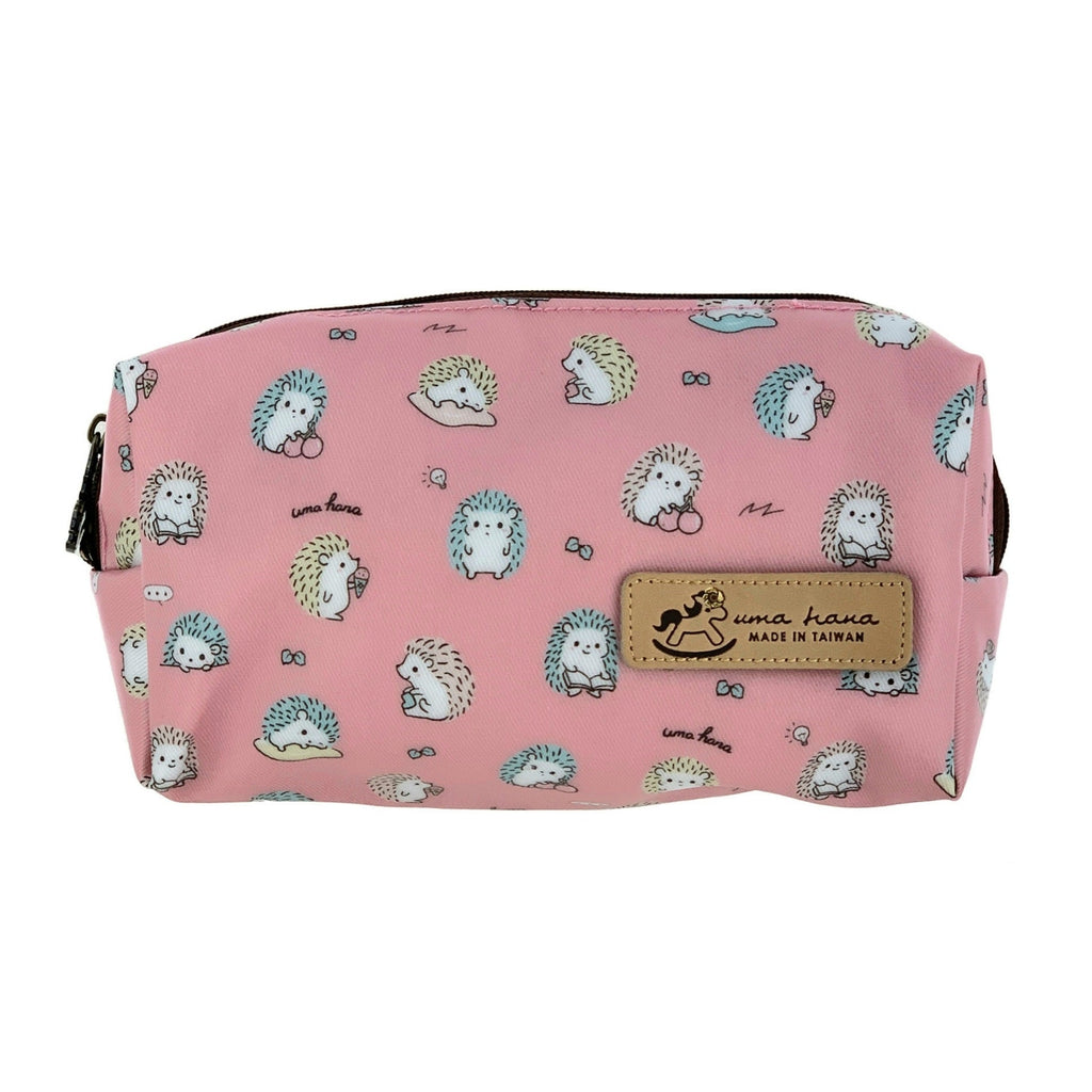 Pink Hedgehog Rectangle Cosmetic Bag Cosmetic Bag Tworgis 