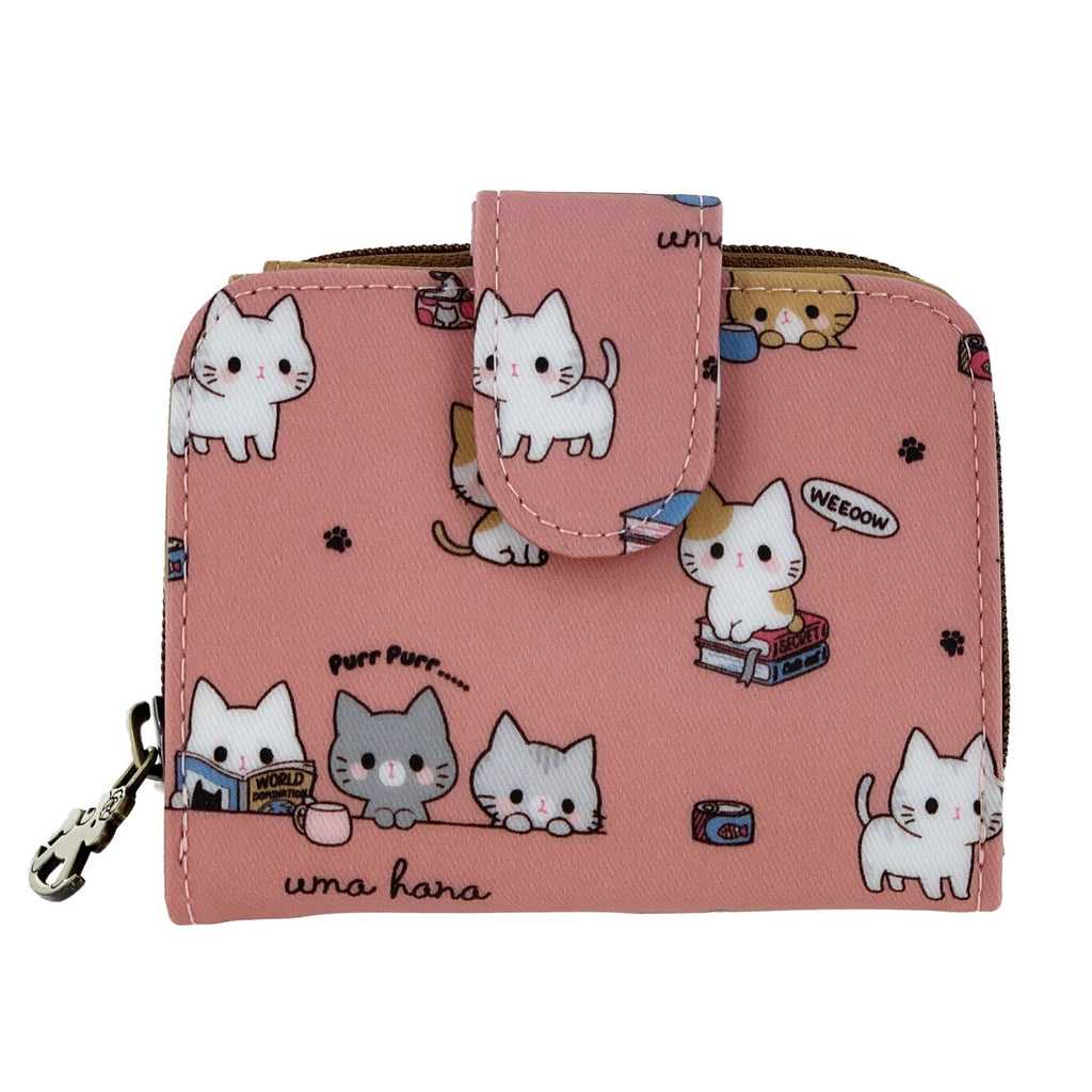 Pink Meow Cat Short Wallet Wallet Tworgis 