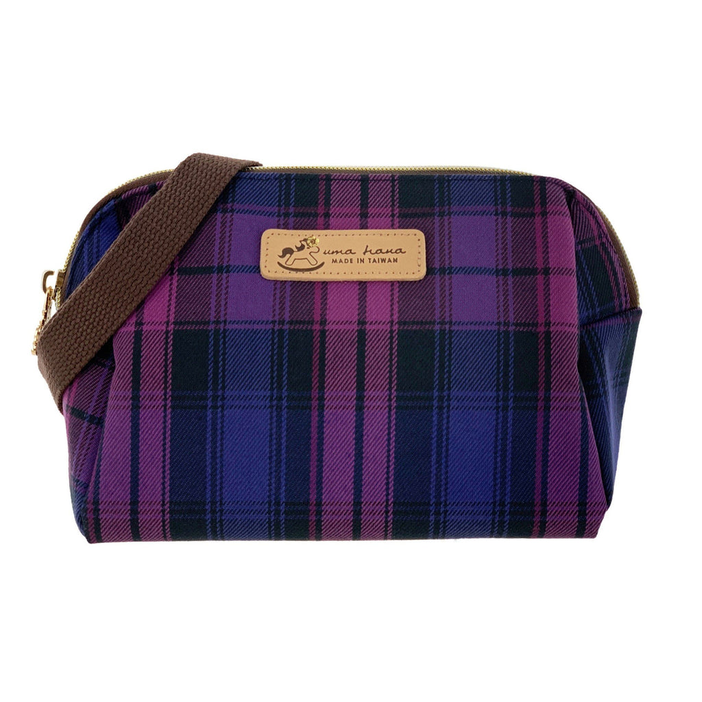 Purple & Pink Tartan Plaid Mufe Crossbody Bag Crossbody Tworgis 
